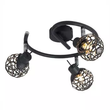 Потолочный светильник, серый, подвижные пятна, кристаллический, 25 см Globo Lighting