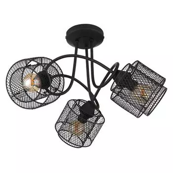 Потолочный светильник, сетчатый дизайн, черный матовый, H 27,5 Globo Lighting