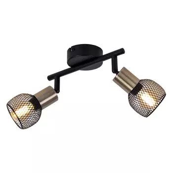 Потолочный светильник, сетка, металл, черное золото, L 22 см etc-shop, черный