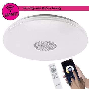 Потолочный светильник SMART OPHELIA металл хром LED 40Вт В:7,5см 60см 3000-6500К с регулируемой яркостью и дистанционным управлением Rabalux