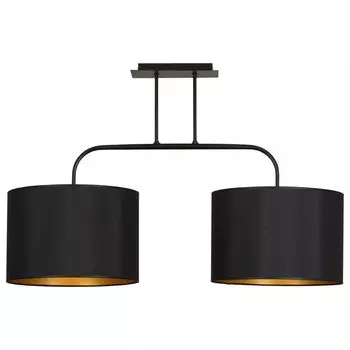 Потолочный светильник современный ALICE, черное золото, сталь, 2 лампы, потолочный светильник для гостиной, спальни, прихожей Licht-Erlebnisse, мультиколор