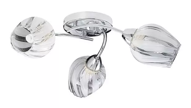 Потолочный светильник современный DANILA хромированное металлическое стекло 3-ламповый потолочный светильник для гостиной, спальни, прихожей Licht-Erlebnisse, мультиколор