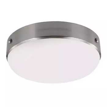 Потолочный светильник, стальное стекло, нержавеющая сталь, D 33 см. etc-shop, серебро