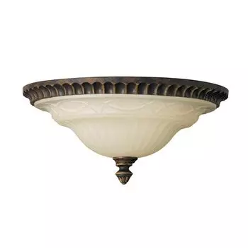 Потолочный светильник, стальное стекло, орех, D 33 см etc-shop, коричневый