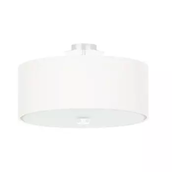 Потолочный светильник, сталь, стекло, ткань, белый, L 36 см etc-shop