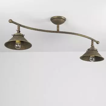 Потолочный светильник, старинный, из натуральной латуни, 2 пламени, регулируемый E14, винтажный потолочный светильник ручной работы премиум-класса для гостиной, столовой Licht-Erlebnisse