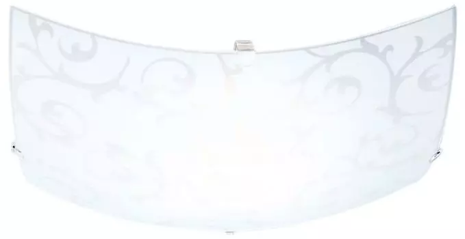 Потолочный светильник, стекло, цветочный дизайн, L 25 см, CEDRIC etc-shop, белый