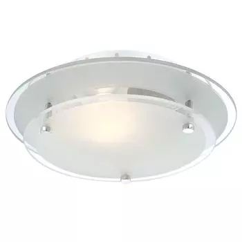Потолочный светильник, стекло, хром, сатинированный, 23 см etc-shop