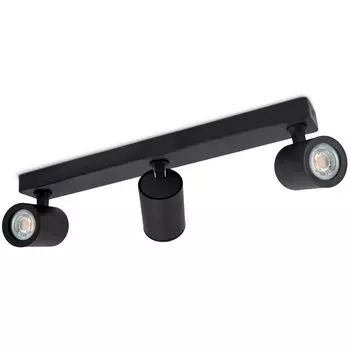 Потолочный светильник TENJO с регулируемой яркостью, 3 лампы, черный, поворотный, светодиод GU10, нейтральный белый, 6 Вт, количество: 1 шт. Linovum