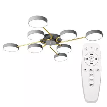 Потолочный светильник Toollight APP532-8C СЕРЫЙ/ЗОЛОТОЙ Toolight