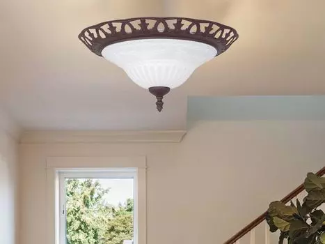 Потолочный светильник Trio 2xE27 макс. Г: 38 см цвета ржавчины., коричневый