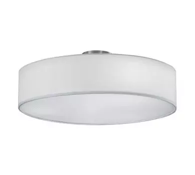 Потолочный светильник Trio 3xE27 (без LM) тканевый абажур белый, серебро