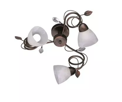 Потолочный светильник Trio цвет ржавчины и алебастра E14, 3 лампы, коричневый