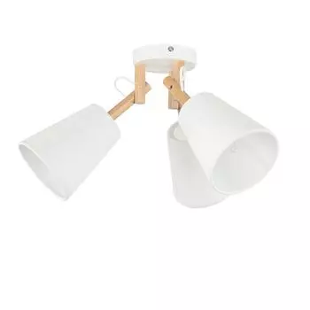 Потолочный светильник VAIO, ткань из скандинавского дерева, Ш: 42 см, современный потолочный светильник с 3 лампами для гостиной Licht-Erlebnisse, мультиколор