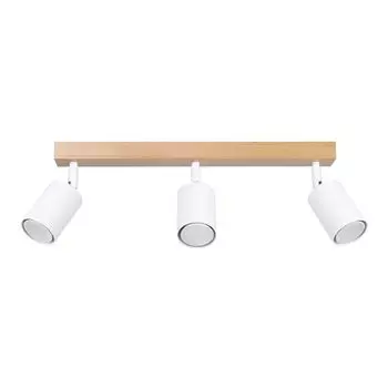 Потолочный светильник VERDO 3L белый 3xGU10 10Вт сталь/дерево 17,5x5x45см Sollux Lighting