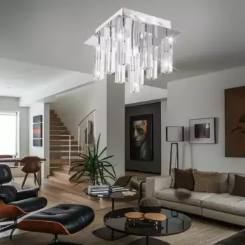 Потолочный светильник Wofi, серебряный