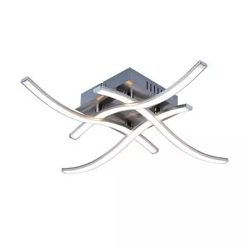 Потолочный светильник, волнистый дизайн, Ш 48 см etc-shop, серебро