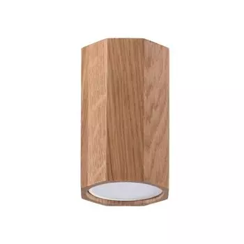 Потолочный светильник ZEKE 10 дуб 1хGU10 40Вт дерево 10х6х6см Sollux Lighting