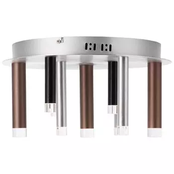 Потолочный светодиодный светильник, 3 уровня диммера, высота 21,5 см, 38 Вт, 3900 лм, 3000 К Lightbox, серебро