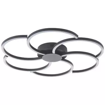 Потолочный светодиодный светильник, 65 см, 3000 лм, с регулировкой яркости, 3000-6500 К, алюминий Lightbox, черный