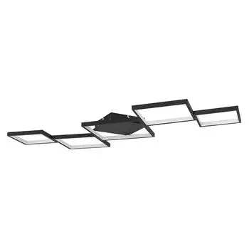 Потолочный светодиодный светильник, черный, с регулировкой яркости, пульт дистанционного управления, L 120 см etc-shop