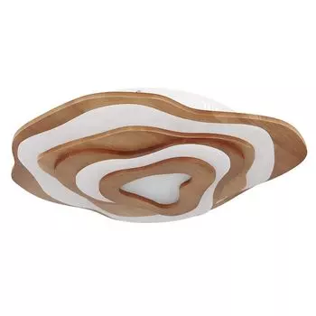 Потолочный светодиодный светильник, дерево, с регулировкой яркости, пульт дистанционного управления, CCT, L 58 см Globo Lighting, коричневый