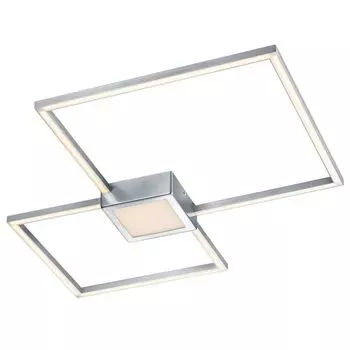 Потолочный светодиодный светильник, диммер, матовый никель, L 65 см, HYDRA TRIO, серебро