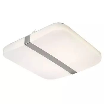 Потолочный светодиодный светильник, хром, квадратный, L 33,5 см Globo Lighting, белый