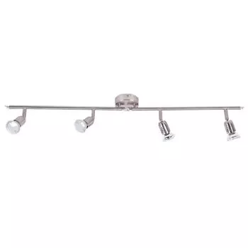 Потолочный светодиодный светильник, хром, подвижные споты, L 84,5 см etc-shop, серебро