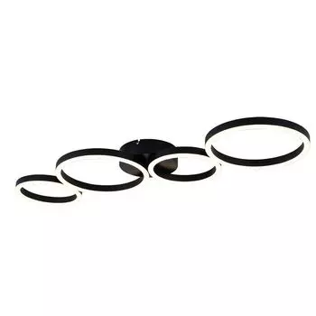 Потолочный светодиодный светильник, кольцевой дизайн, черный матовый, длина 88,5 см etc-shop