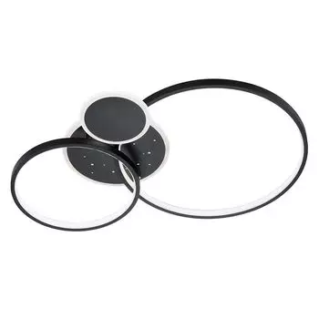 Потолочный светодиодный светильник, кольцевой, с регулировкой яркости, черный, L 54 см etc-shop