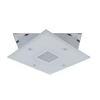 Потолочный светодиодный светильник, ледяные кристаллы, стекло, хром, L 29 см etc-shop, серебро