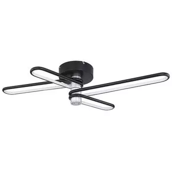 Потолочный светодиодный светильник, металл, черный, динамик, L 91,5 см Globo Lighting