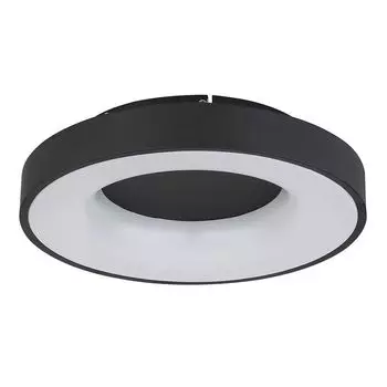 Потолочный светодиодный светильник, металл, с регулировкой яркости, пульт дистанционного управления, D 40 см etc-shop, черный