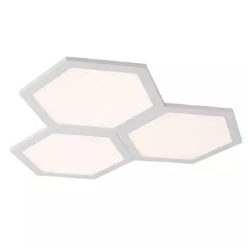 Потолочный светодиодный светильник, опал, 3 лампочки, современный, L 52см Globo Lighting, белый