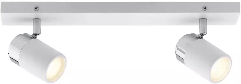 Потолочный светодиодный светильник Paulmann "zyli", 2 лампочки, лампа GU10 | без лампочки, GU10 Высота: 11,0 см, белый/хромированный