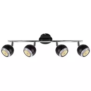 Потолочный светодиодный светильник, регулируемое пятно, хром, длина 55 см. Globo Lighting, черный