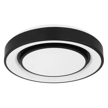 Потолочный светодиодный светильник RGB, с регулировкой яркости, CCT, пульт дистанционного управления, 38 см Globo Lighting, черный