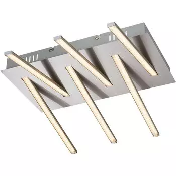 Потолочный светодиодный светильник, серебро, кристаллы, L 48 см, FUEGO Globo Lighting