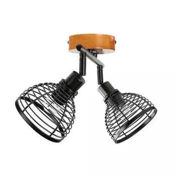 Потолочный точечный светильник, 2 лампы, Ш: 34 см, небольшой потолочный светильник из металлического дерева, E14, точечный светильник Licht-Erlebnisse