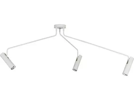 Потолочный точечный светильник, белый, регулируемый, 3x GU10, металлический потолочный светильник для гостиной, молодежной комнаты Licht-Erlebnisse