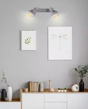 Потолочный точечный светильник Crodo / лампа в индустриальном стиле / современная лампа / металлический потолочный светильник / 3X40 Вт / E14 / Серый KAYANI