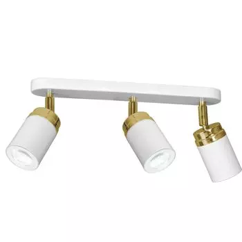 Потолочный точечный светильник из белого золота с 3 лампами GU10, современный металлический потолочный светильник Licht-Erlebnisse