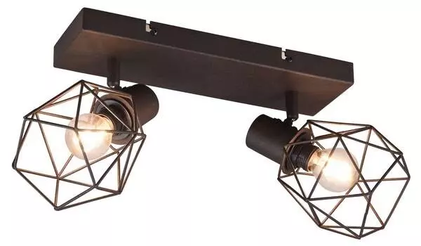 Потолочный точечный светильник MeineWunschleuchte Industrial 2-flammig Rost цвет rost