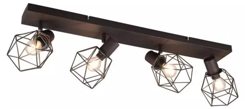 Потолочный точечный светильник MeineWunschleuchte Industrial 4-flammig Rost цвет rost