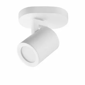 Потолочный точечный светильник Nirual, 1 пламя - белый - для светодиодных ламп GU10 - настенный спот - потолочный спот - потолочный светильник Ledando