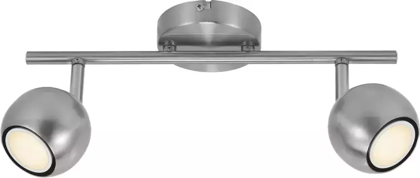 Потолочный точечный светильник Nordlux "Чикаго", 2 лампочки, лампа GU10 | Лампы можно менять без лампочек, потолочный светильник Высота: 16,8 см, цвет silberfarben