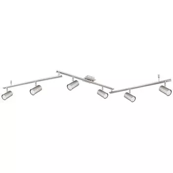Потолочный точечный светильник, подвижные споты, матовый никель, L 180 см etc-shop, серебро