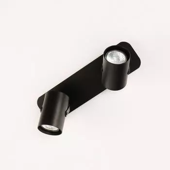 Потолочный точечный светильник современный "камера" черный лакированный 2-ламповый потолочный светильник для гостиной, прихожей Licht-Erlebnisse