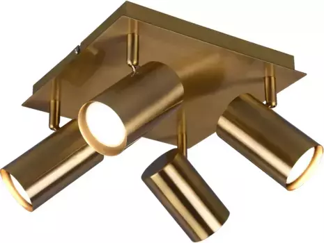 Потолочный точечный светильник TRIO Leuchten "Marley" на 4 лампочки, цвет messingfarben